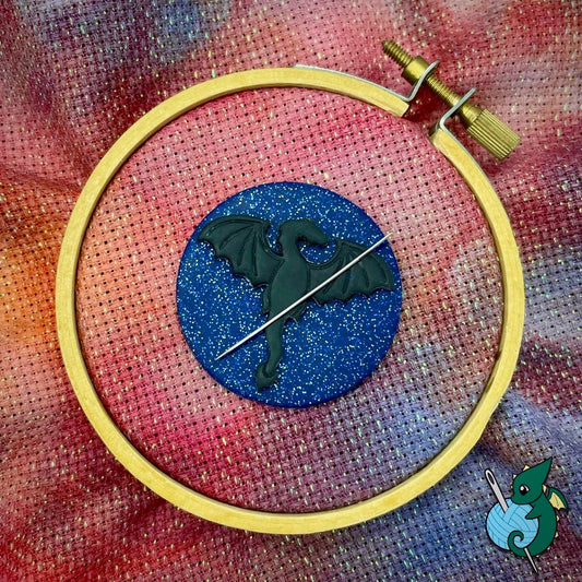 Dragon Silhouette Needle Minder - 4cm