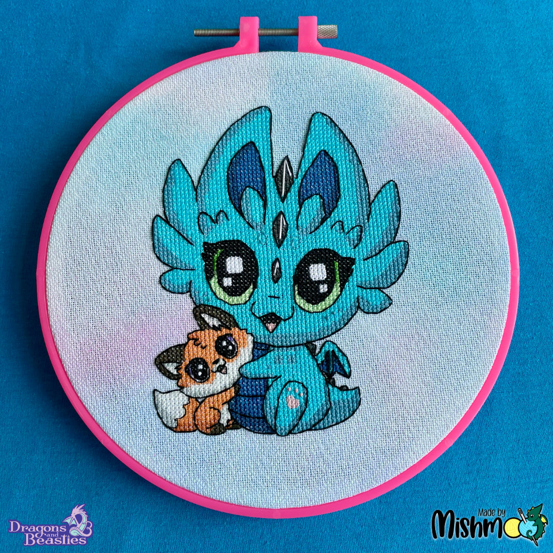 Chibi Kit & Biscuit Cross Stitch Pattern