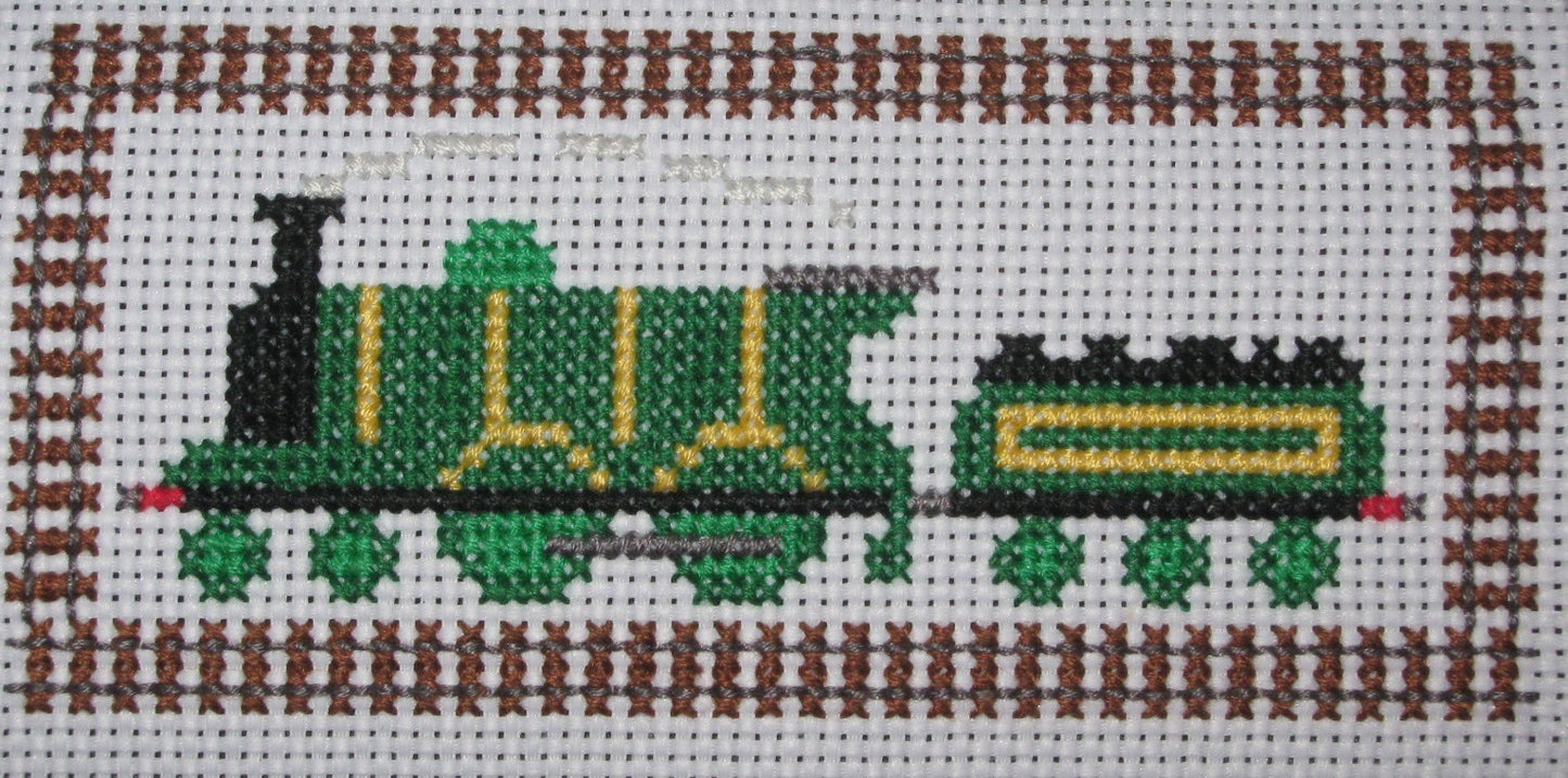 Steam Trains Cross Stitch Pattern
