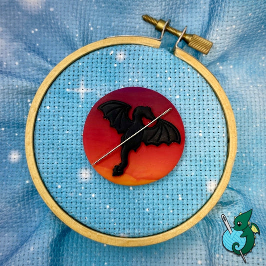 Dragon Silhouette Needle Minder - 4cm