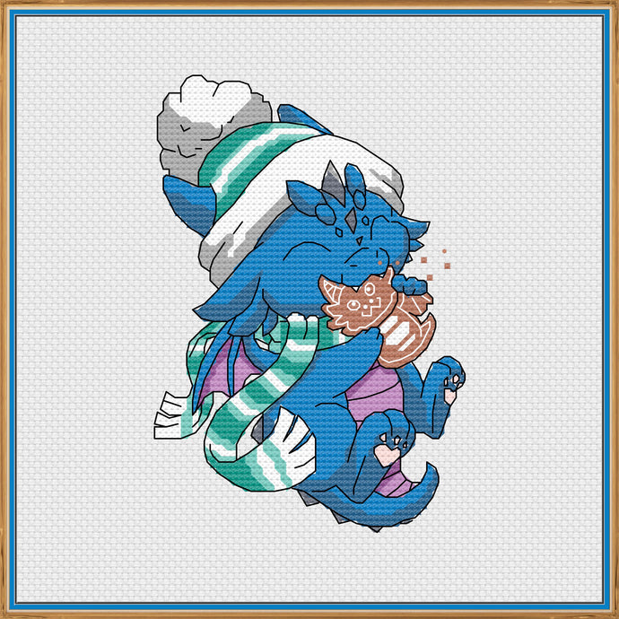 Blaze Gingerbread Cookie Cross Stitch Pattern