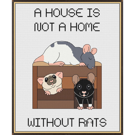 House Rats Cross Stitch Pattern