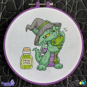 Witch Dragon & Frog (Phoebe & Forg) Cross Stitch Pattern