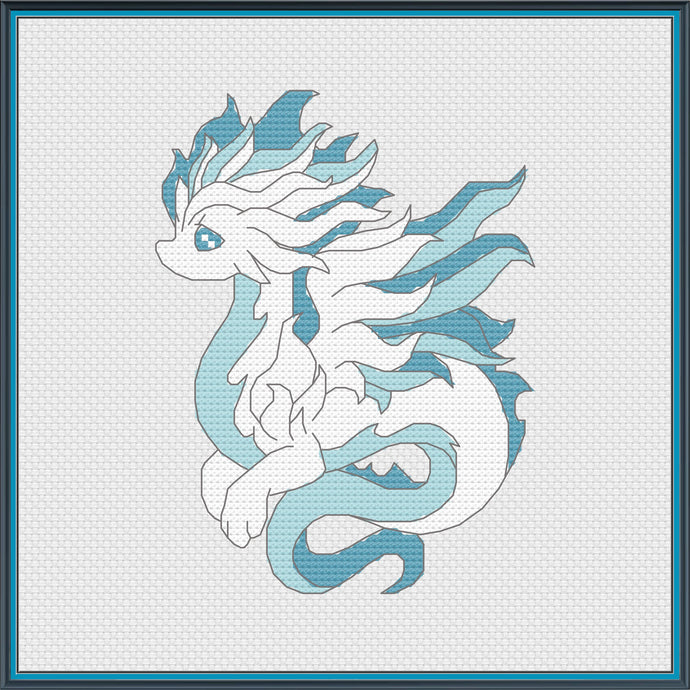 Ghost Dragon Wisp Cross Stitch Pattern