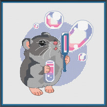 Load image into Gallery viewer, Hamster Bubbles Cross Stitch Pattern