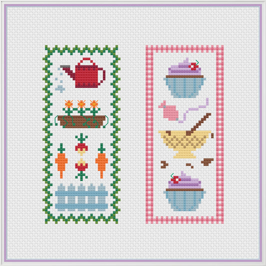 Hobbies Bookmarks Cross Stitch Pattern