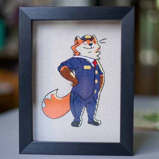 Official Foxfield Railway Framed Cross Stitch Reg