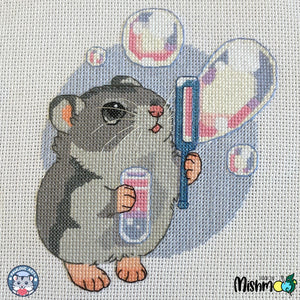 Hamster Bubbles Cross Stitch Pattern