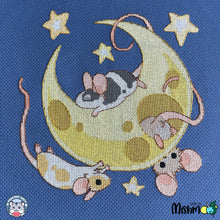 Load image into Gallery viewer, Moon Mice Cross Stitch Pattern