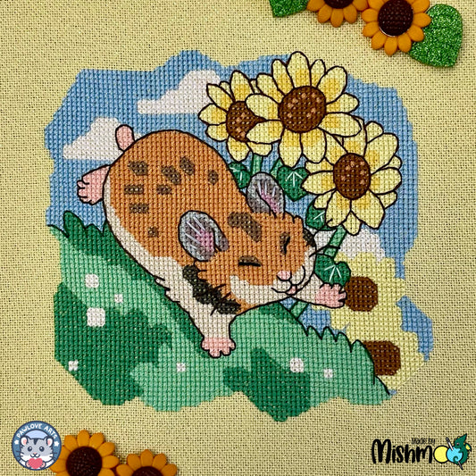 Hamster Summer Cross Stitch Pattern
