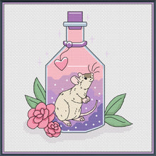 Load image into Gallery viewer, Rat/Joy Potion Bottle Cross Stitch Pattern