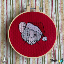 Load image into Gallery viewer, Santa &amp; Elf Rat Cross Stitch Pattern