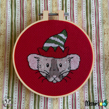 Load image into Gallery viewer, Santa &amp; Elf Rat Cross Stitch Pattern
