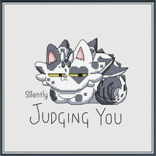 Load image into Gallery viewer, Judging Cat Cross Stitch Pattern