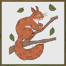 Load image into Gallery viewer, Squirrel Cross Stitch Pattern