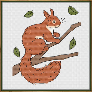 Squirrel Cross Stitch Pattern