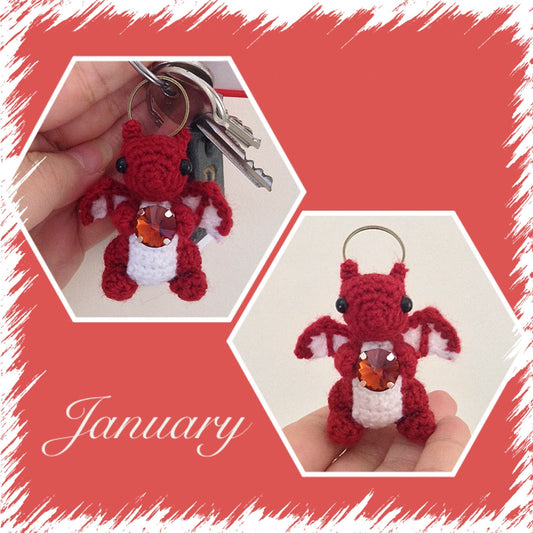 Tiny January Birthstone Dragon