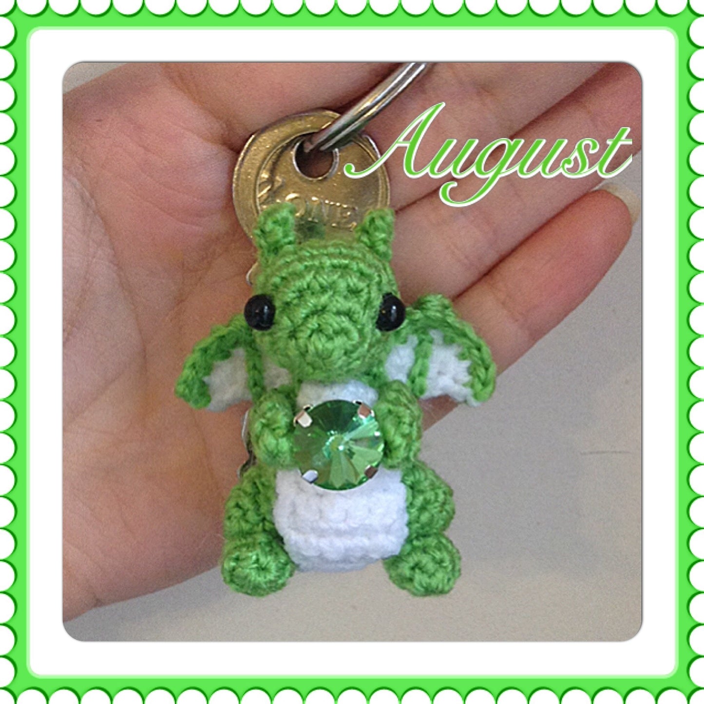 Tiny August Birthstone Dragon