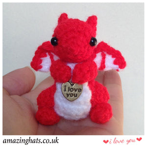 Tiny Dragon w/I Love You Charm