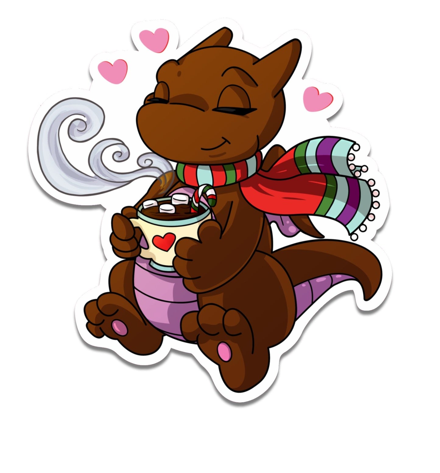 Hot Cocoa Dragon Sticker