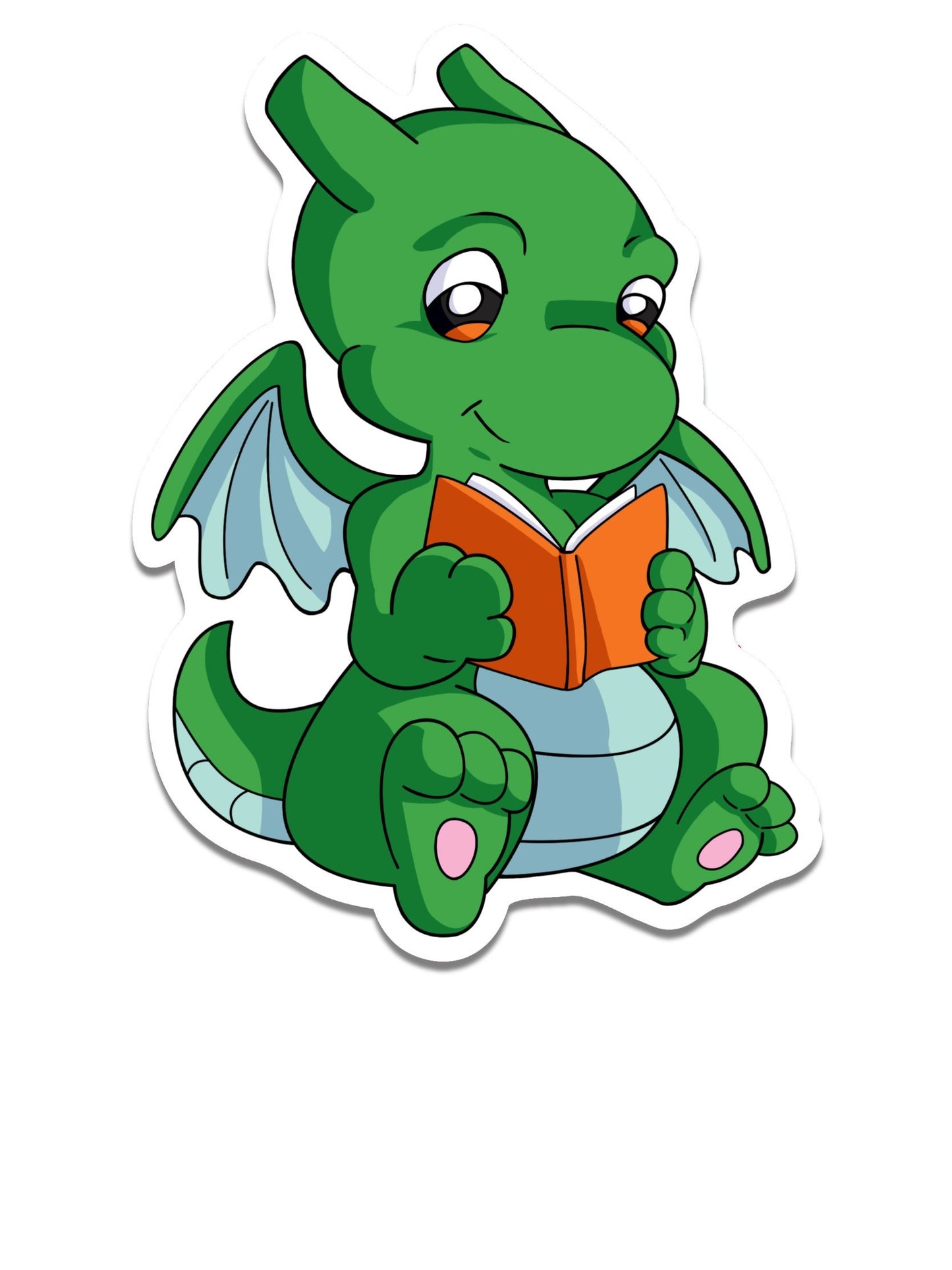 Reading Dragon Sticker